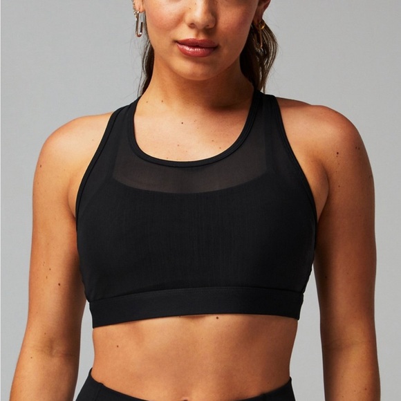 Fabletics Other - Fabletics Faye High Impact Sports Bra - Black Mesh